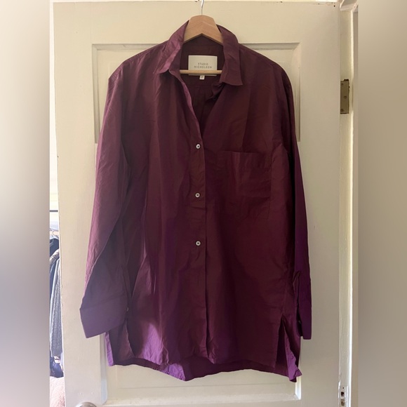 Studio Nicholson Wirth shirt in Oxblood - Picture 3 of 3